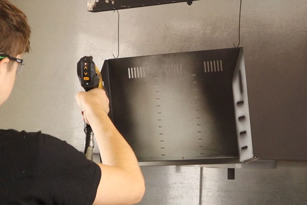 Powder Coated metal in white